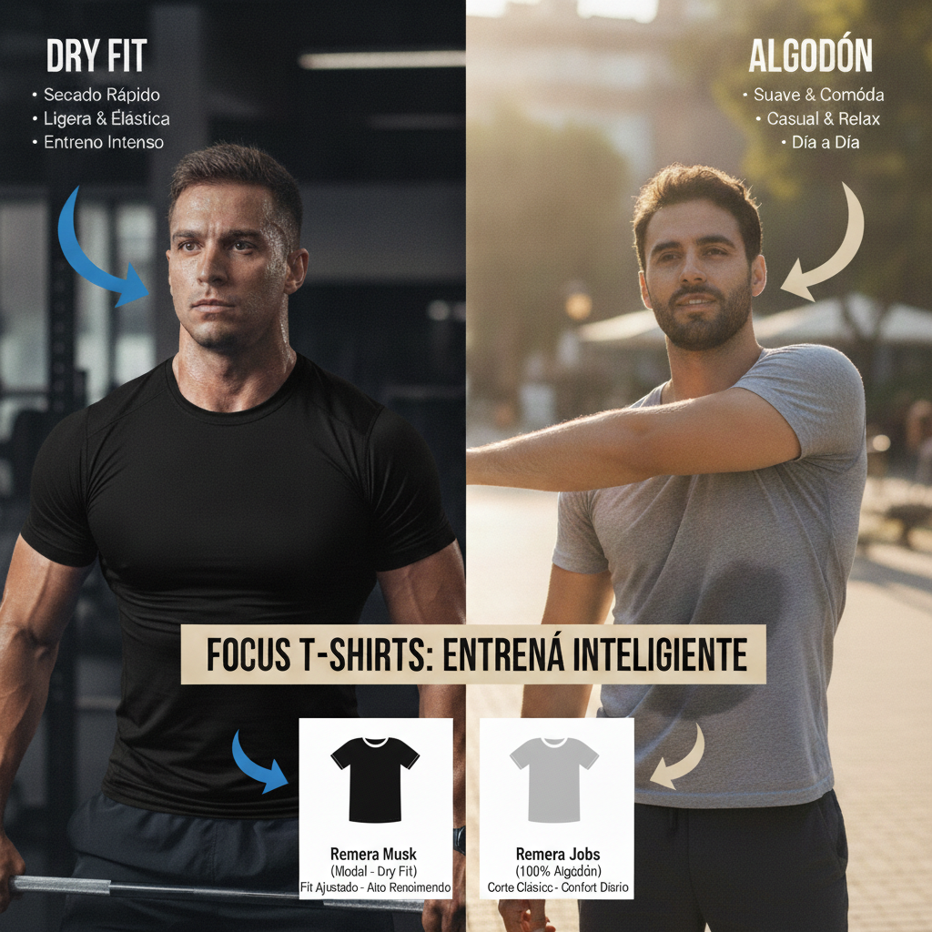 Dry fit vs algodón: qué remera elegir para entrenar